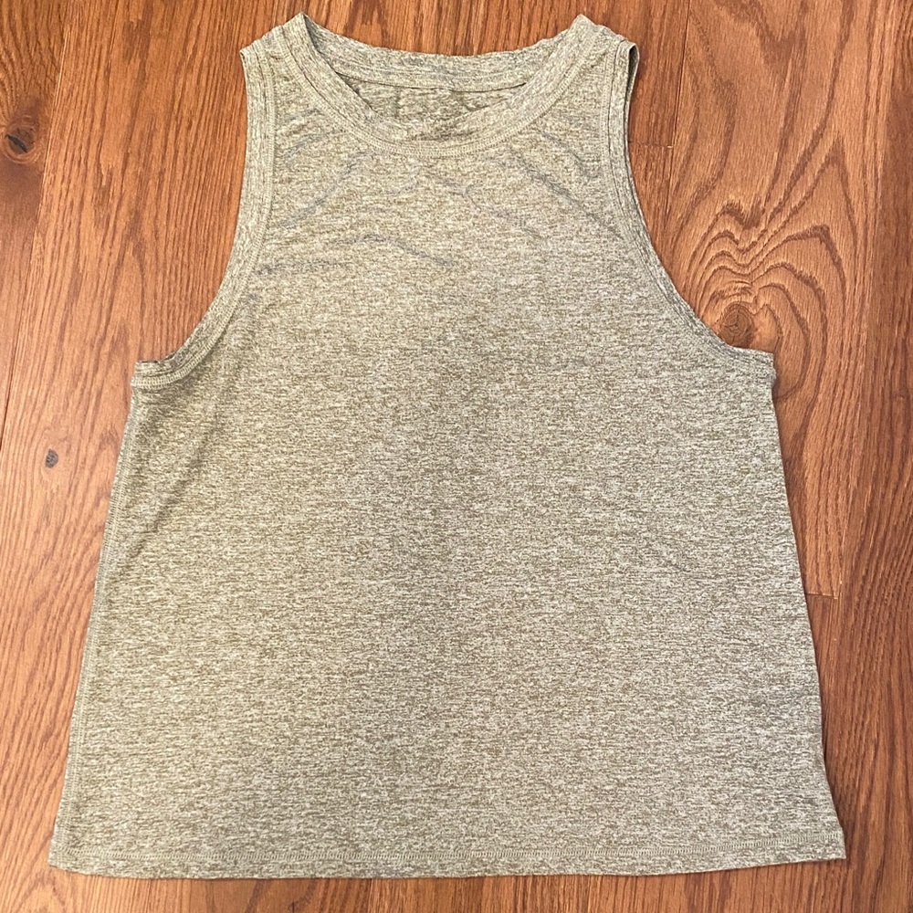Athleta Light Olive Green Workout Top